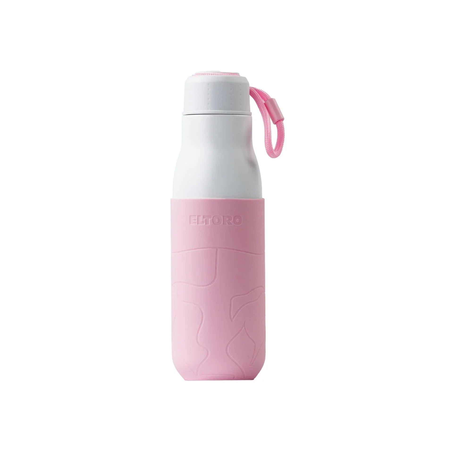Eltoro Stainless Steel Bottle 500ml White With Pink Sleeve - Tashqila Eltoro Stainless Steel Bottle 500ml White With Pink Sleeve - Tashqila